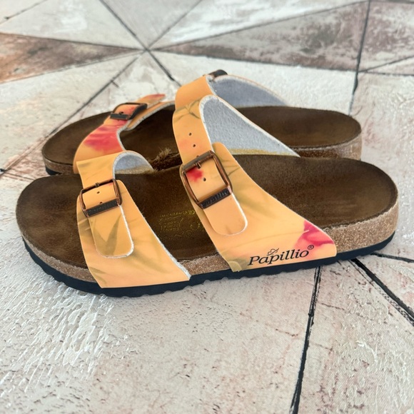 Papillio by Birkenstock Buckle Tie Dye Orange Sandals Size 39 Us 8.5 - Picture 7 of 13